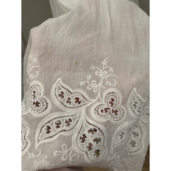 Ulla Johnson Openline Dress Blanc White Layered Midi Small Lace - Picture 5 of 10